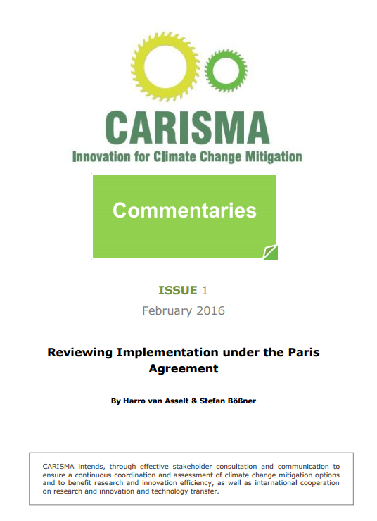CARISMA Commentary 1 front page