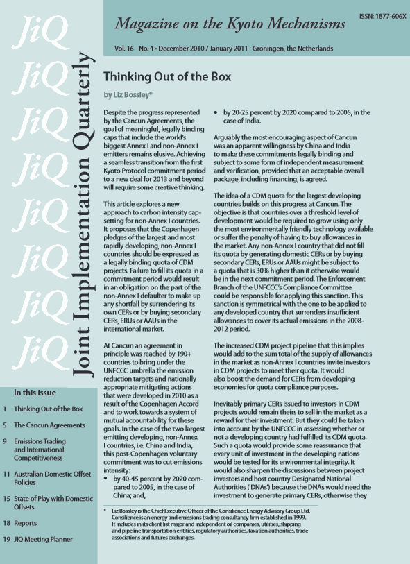 JIQ Magazine December 2010 front page
